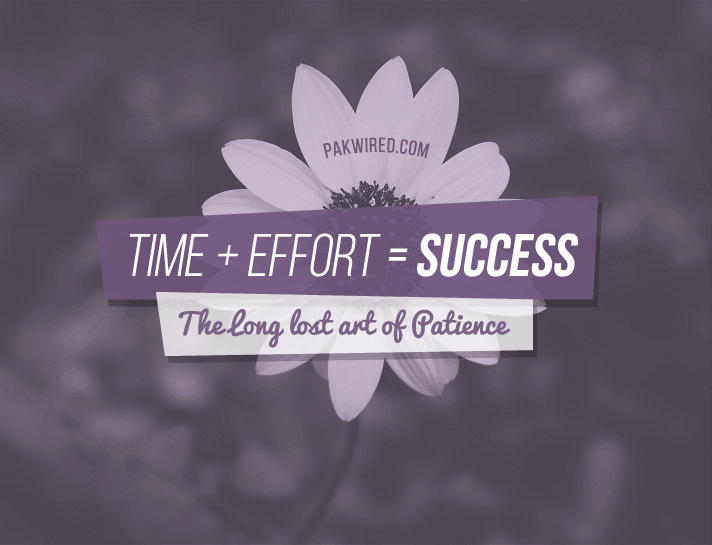 Time + Effort = Success: The Long Lost Art of Patience