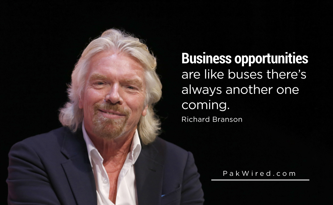 richard branson shares his wisdom in this image quote