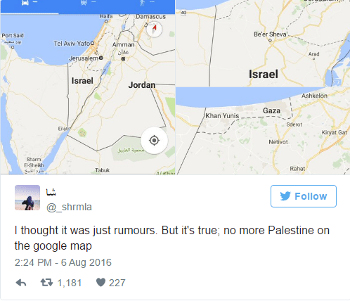 In world map palestine Fact check: