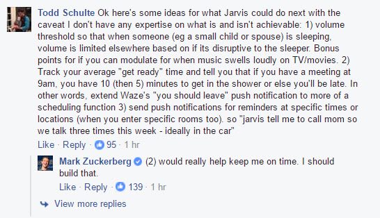 Jarvis Zuckerberg's home automation AI