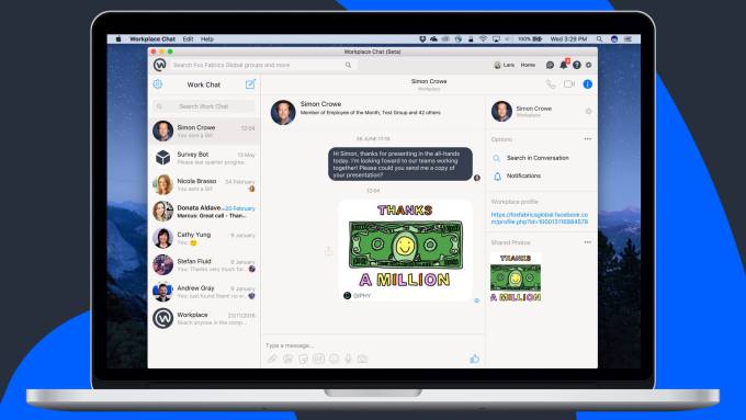 Facebook Launches Workplace Chat Apps With Screen Share For Mac